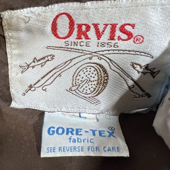 Vintage Orvis Gore-Tex Hooded Field Parka Storm Coat Rain Jacket Men's Large - Picture 11 of 13